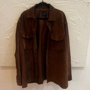 GAP Dark Brown real suede Shirt Jacket vintage